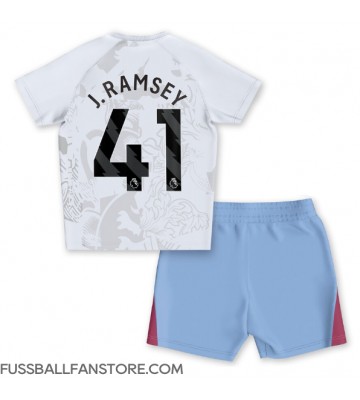 Aston Villa Jacob Ramsey #41 Replik Auswärtstrikot Kinder 2023-24 Kurzarm (+ Kurze Hosen)